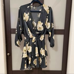 Zara floral tiered mini dress.  Size Medium.